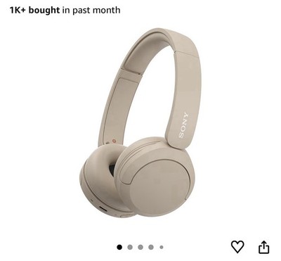 Sony WH-CH520 Wireless Bluetooth On-Ear Headphones, High Sound Quality, Lightwei