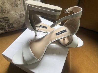 Diner en Blanc Nine West women s white leather Leisa pumps. NIB 10M