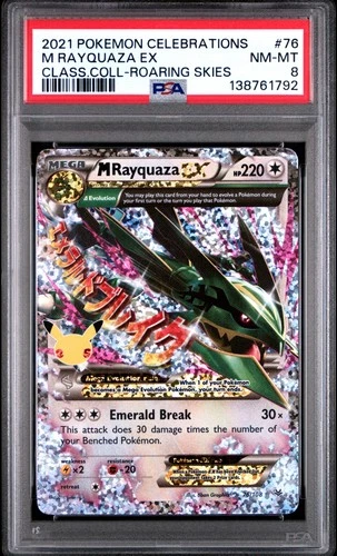 M Rayquaza EX 76 Celebrations Classic Collection Pokemon PSA 8 *792