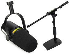 Shure MV7 Hybrid Podcast Microphone with Desktop Boom Stand