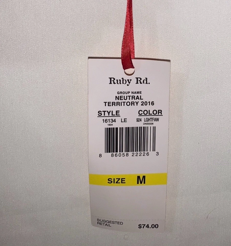 NWT Faux Tan Suede Jacket Soft Faux Fur Trim Knit Arms Size Medium,  MSRP $74 - Image 4 of 4