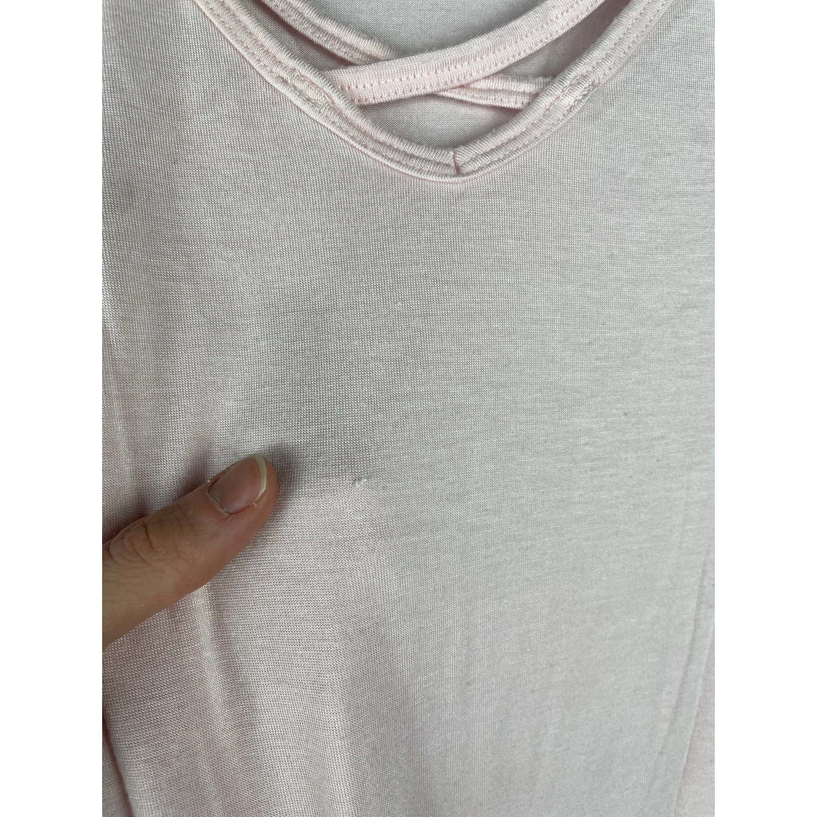 beyond-yoga long sleeve strappy vneck micro modal blend stretch shirt