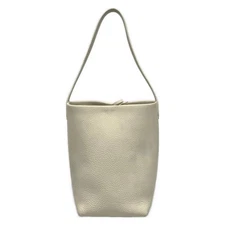 Auth THE ROW Small N/S Park Tote W1314 L129 Cream Grain Calfskin Leather -