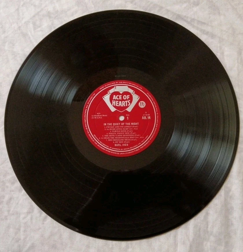 Burl Ives Sings In The Quiet Of The Night Vinyl LP Album.1956 Ace Of Hearts AH14 - Image 3 of 4
