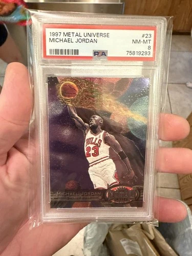 1997 Skybox Metal Universe #23 MICHAEL JORDAN PSA 8 Bulls Gorgeous