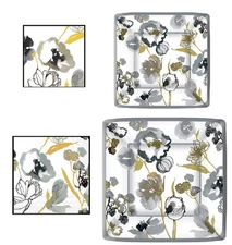 Boston International Ariella Silver Party Decor Bundle, Plates and Napkins