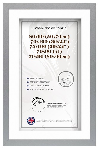 Large Poster Frames With White Matt | Various Sizes All Colors | Acrylic Front - Picture 17 of 120