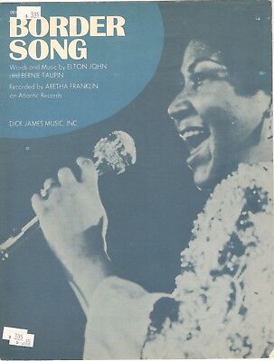 ARETHA FRANKLIN "BORDER SONG" SHEET MUSIC-PIANO/VOCAL/GUITAR/CHORDS-1969-NEW!! | eBay