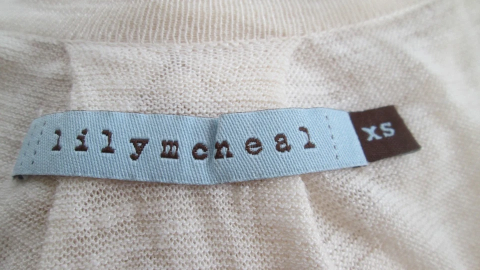 Blusa Top Lily McNeal Barely There Larga Marfil Capas Talla XS USADA EN EXCELENTE ESTADO Foto 4 de 4