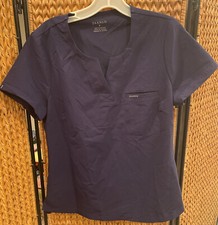 JAANU 1 Pocket Scrub Tuck In Navy Blue Scrub Top Women  s Size Small S