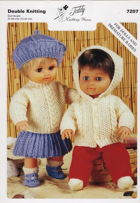 Teddy Strickanleitung für Puppen und Frühchen (7207)