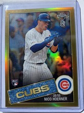 Nico Hoerner 2020 Topps Chrome Ben Baller 1985 Cubs Rookie Gold Refractor 35/50