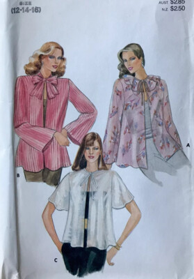 UNCUT Butterick Misses Loose Fitting Unlined Jacket 12 14 16 Sew ...