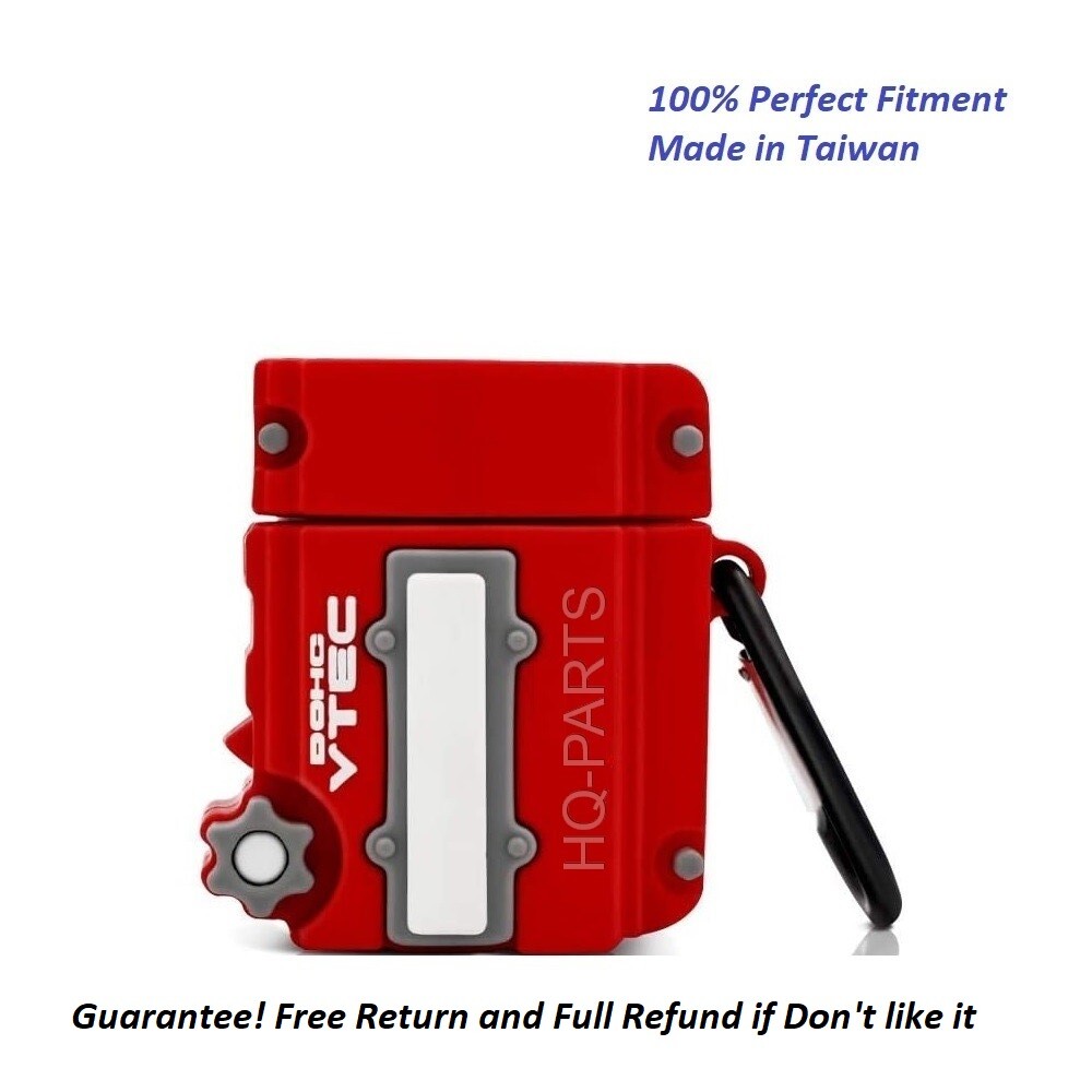 Honda Civic Honda Airpod Case Red DOHC VTEC Engine Silicone Case