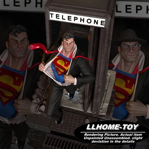 Clark Kent Supeman Phonebooth 1:6 Model Kit Unpainted 3d Print GK Statue Figure