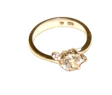 Solitär  1,35 ct  925  Sterlingsilber Gr 52 ...