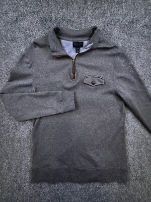 Thomas Parker New York Men's Medium 1/4 Zip Gray Long Sleeve
