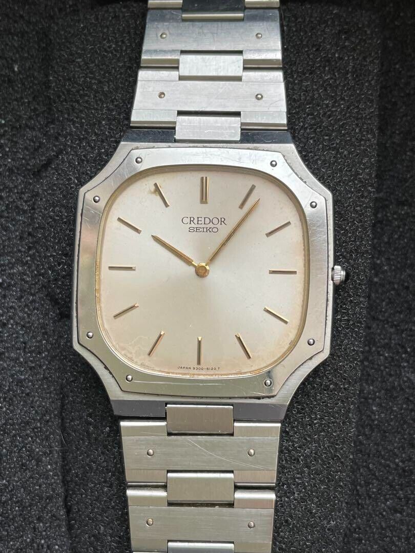 Seiko Credor 9300-5070 Gerald Genta Watch Silver Clean Dial Seiko Credor 9300-5070 Gerald Genta Watch Silver Clean Dial