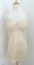 ROSALIND ADAMS for GARCONNE mesh lace slip NWT sz M lingerie Made in USA