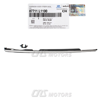 Right Side Passenger Front Fender Chrome Trim Molding For 2011-2014 Hyundai Sonata