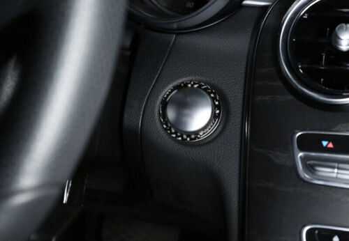 For Benz GLC 2016-2021 2022 Real Carbon Fiber One-Button Start Switch Cover Trim