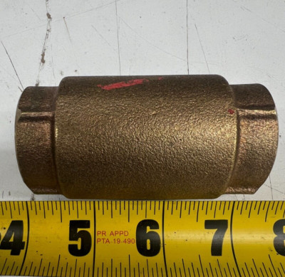 1'' In-Line Check Valve Cast Brass Female NPT Connections 200 Psi 700-225-00260