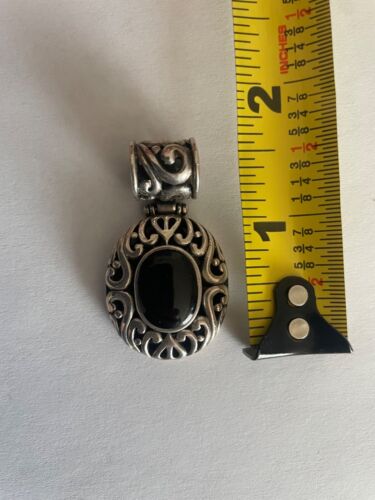 925 Sterling Silver and Black Onyx Pendant