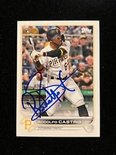 RODOLFO CASTRO Signed Autographed Topps 2022 Series 1 One Baseball Card RC #85