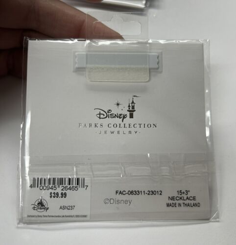 Disney Parks Kollektion Schmuck Sterlingsilber Halskette 15+3" Schloss Charm NEU - Bild 4 von 4