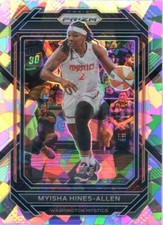 2023 Panini Prizm WNBA MYISHA HINES-ALLEN #86 CRACKED ICE PRIZM MYSTICS