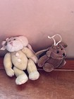 Lot of Boyds Cream Plush Jointed & Other Brown Angel Teddy Bear Christmas Tree