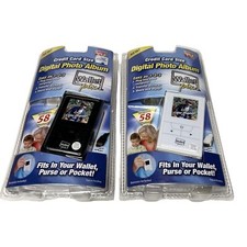 Wallet Pix As Seen On TV Credit Card Size Digital Photo Album NEW Sealed 2 Pk.