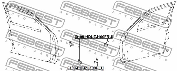 0199-HDUZJ100FRU FEBEST Door Hinge for LEXUS,TOYOTA,TOYOTA (FAW)
