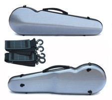 Advance Violin case 4/4 Carbon Fiber Violin Box Silver Strong Light with Straps
