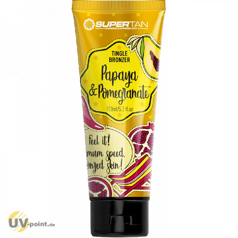 SuperTan PAPAYA & POMEGRANATE Tingle Bronzer 150ml Solarium BräunungsKosmetik