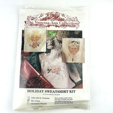 Vanessa-Ann Cross Stitch Kit For Mrs. Claus Holiday Sweatshirt