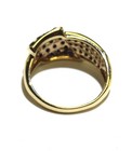 10k yellow gold round channel set sapphire gemstone ring 5.7g ladies 10 — photo 5