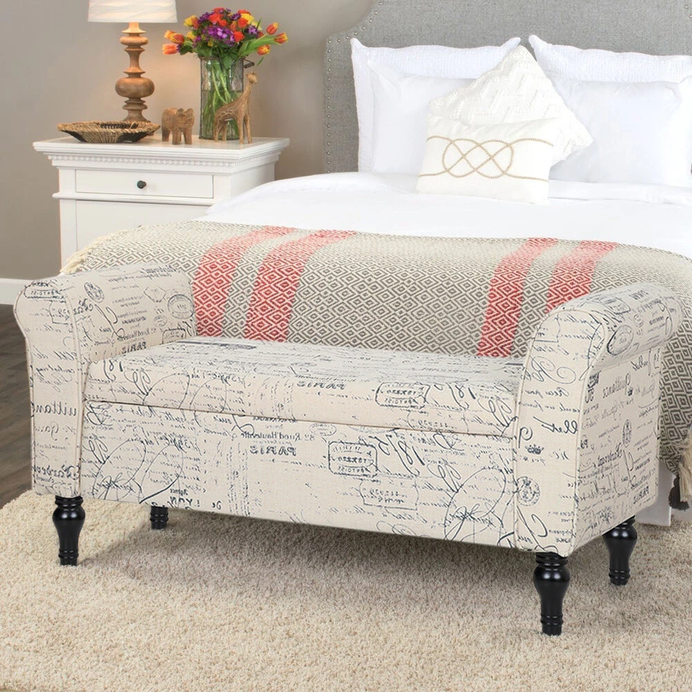 Foot of bed storage ottoman online
