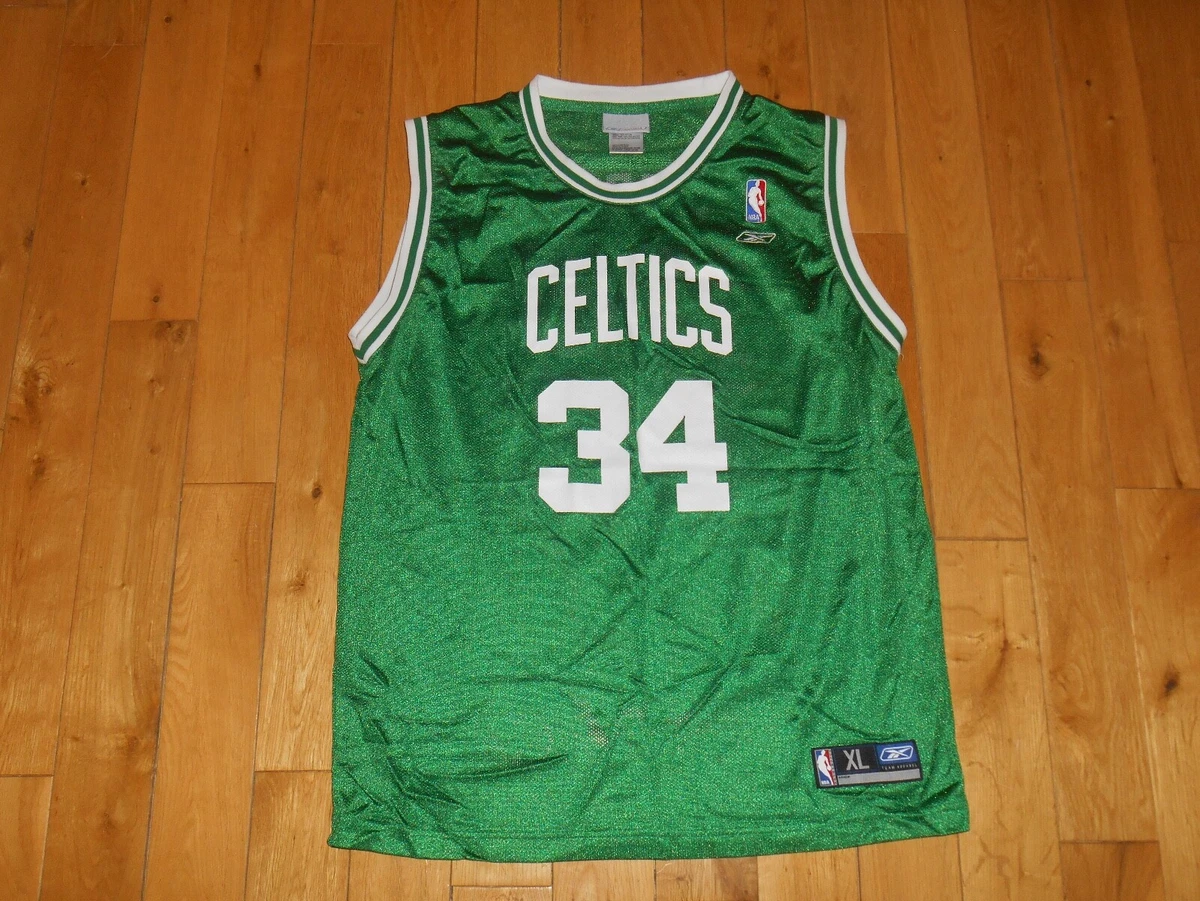 Reebok PAUL PIERCE Green BOSTON CELTICS Youth NBA Team Replica JERSEY XL  (18-20)