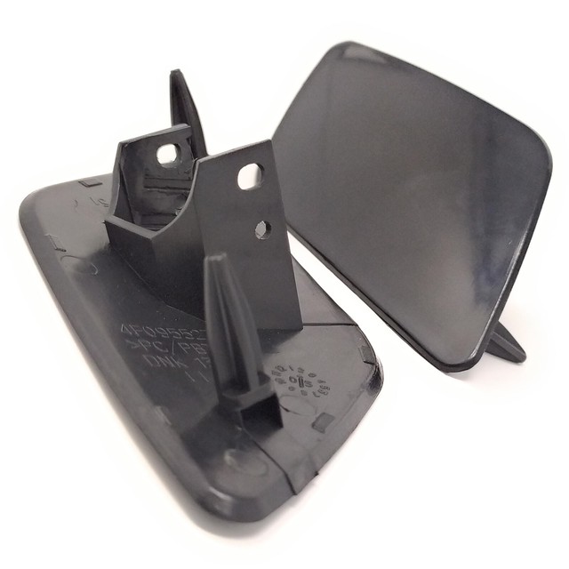 2Pcs Bumper Headlight Washer Cap Cover For Audi A6 C6 2005 2006 2007