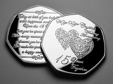 On Your 15th CRYSTAL WEDDING ANNIVERSARY Commemorative. Gift/Present. 15 Years