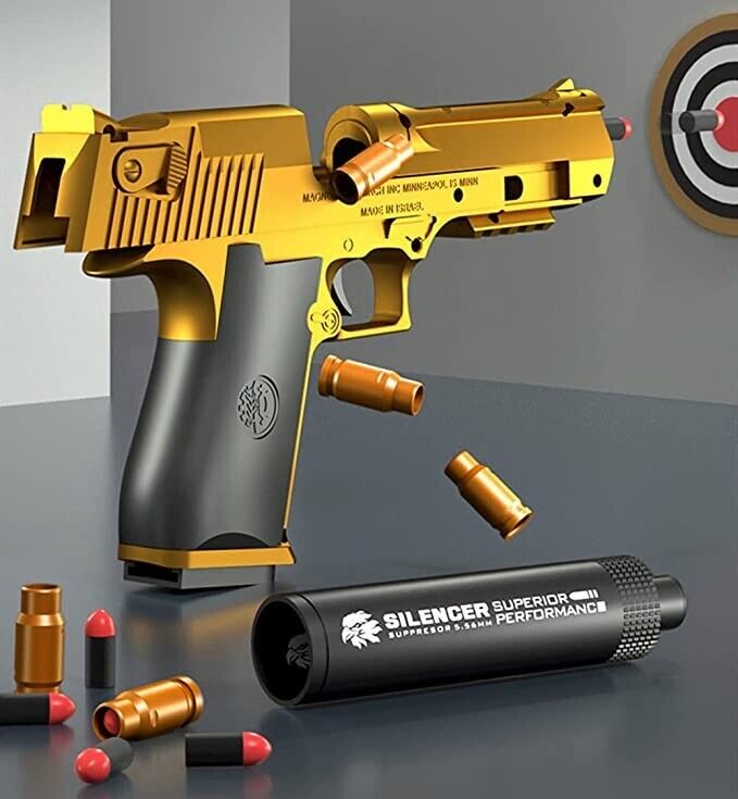 Desert Eagle Blowback Pistol Toy Soft Bullet Airsoft Weapon Blaster  Pneumatic Handgun For Adults Kids Boys Birthday Gifts From Toygun, $16.81