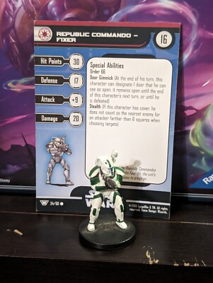 Star Wars CHAMPIONS OF THE FORCE Republic Commando - Fixer 34/60 with card 