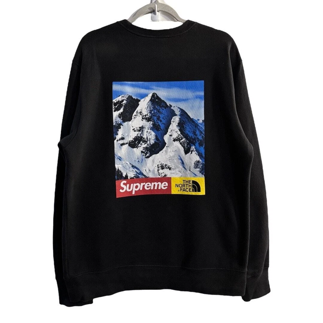 SWEATSHIRT COL ROND SUPREME X THE NORTH FACE MOUNTAIN noir homme taille Medium 