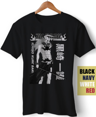 Ichigo Kurosaki Hollow Bankai Bleach Anime Manga Kenpachi Funny Gift T-Shirt
