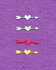 HEART with ARROW Valentine love die cuts scrapbook cards