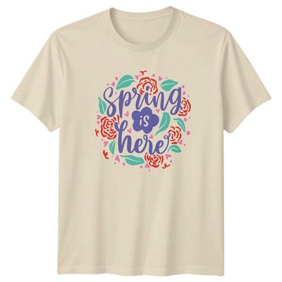 Spring Is Here Damen T-Shirt Blumen Grafik Frühling Ostern Muttertag