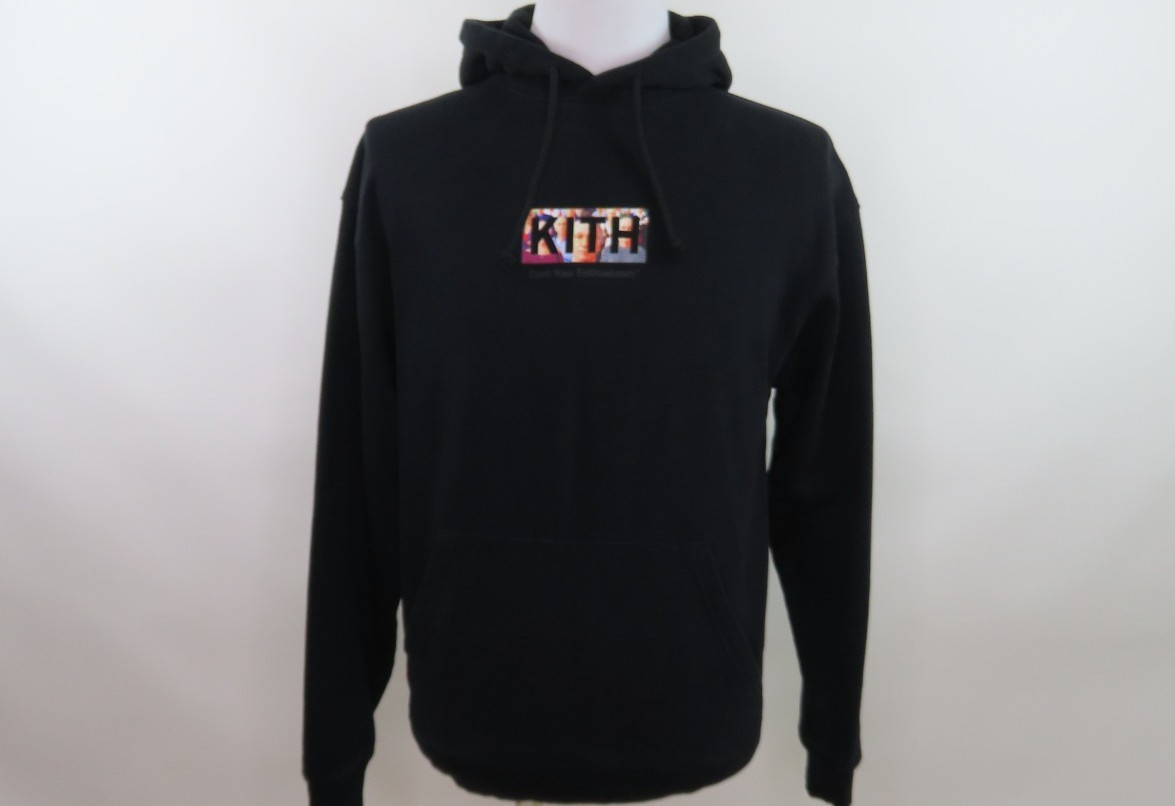 Kith Curb Your Enthusiasm Hoodie Mens Pure Cotton Black Hooded Sweatshirt XS EUC image 2