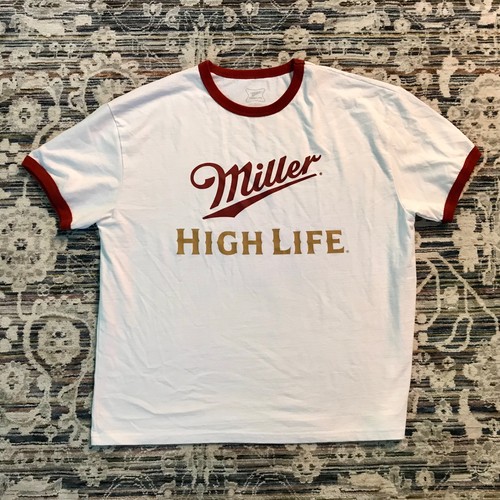 T-shirt homme (licence officielle) Miller High Life blanc/rouge grand - Photo 1/4