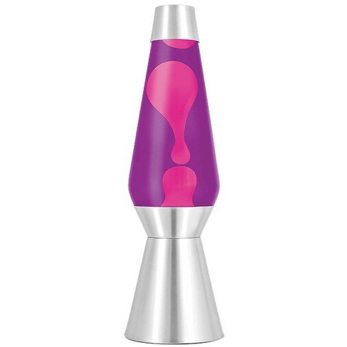 Lava? Lamp Grande 27'' Pink Wax / Purple Liquid / Silver Base